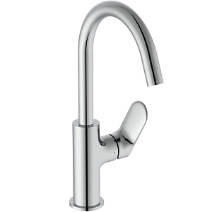 Ideal Standard Ceralife O Смеситель для раковины, на 1 отв., H21.5см., с поворотным изливом, с донным клапаном,  цвет: хром