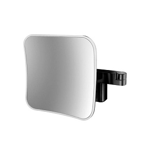 EMCO Evo Зеркало косметическое, LED, 209x209мм,  двойной, 5x кратное увеличение, подвесной, цвет: черный
