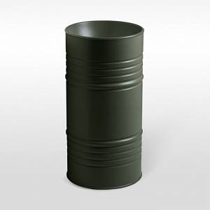 Kerasan Artwork Barrel Раковина 45х90 см, без отв., напольная, слив в пол, в комплекте сифон, цвет: Verde muschio