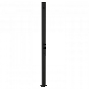 Gessi Outdoor Душевая стойка для установки на улице, напольная, на 2 выхода, без ручек, ручного душа и верхнего душа, цвет: Black XL