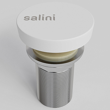 Salini D504 Донный клапан для раковины "Up&Down", S-Stone, цвет: белый матовый