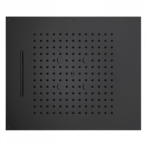 BOSSINI DREAM/3 Верхний душ 570 x 470 мм, 3 режима (дождь, каскад, туман), цвет: черный матовый 