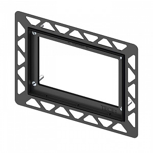 TECEsquare, Монтажная рамка для установки стеклянных панелей на уровне стены (регулировка: 5-18 мм) окантовка: чёрная