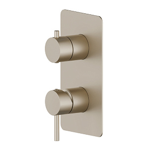 Newform X-Way Смеситель для душа, встраиваемый, 2 потока, внешняя часть, цвет: gold satin
