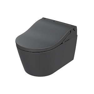 TOTO RP Унитаз подвесной 38x58см, безободковый, сиденье Washlet RW, цвет: чёрный матовый