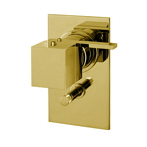 Fima Carlo Frattini Fimatherm Смеситель для душа, встраиваемый, термостатический, с переключателем на 2 выхода, цвет: золото
