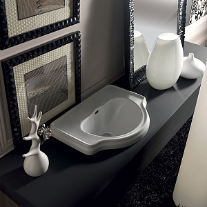 Kerasan Retro Раковина 62х45.5 см, без отв., цвет: белый