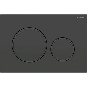 Geberit Sigma20 Клавиша для двойного смыва, круглая, цвет: черный матовый