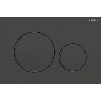 Geberit Sigma20 Клавиша для двойного смыва, круглая, цвет: черный матовый