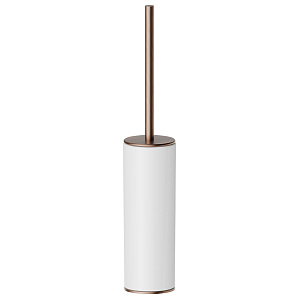 Newform Accessori tondi Туалетный ерш, напольный, белая керамика, цвет: PVD brushed copper bronze