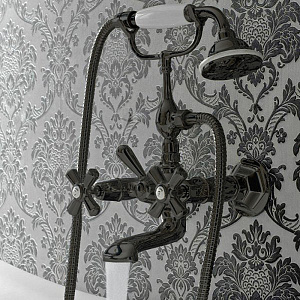 Sbordoni Deco Смеситель для ванны на 2 отверстия, цвет: черный никель