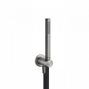 Gessi Shower316 Душевой комплект, состоящий из вывода воды на1/2", держателя, шланга 1,50 м и душевой лейки сзащитой от известкового налёта, цвет: шлифованная сталь