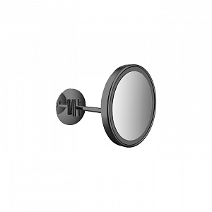 Emco Pure Косметическое зеркало, LED, Ø203mm, 1-колено, 3x увелич., подвесной, цвет: черный