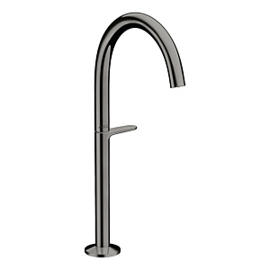 Axor One Смеситель для раковины Sel 260, на 1 отв., высокий, с донным клапаном Push-Open, цвет: полированный черный хром