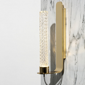 Oasis Ducale Светильник настенный Flute UP, цвет: золото/стекло rhombus