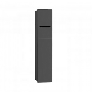 EMCO Asis 2.0 Модуль для унитаза встраиваемый, ершик, держатель т/бумаги, запасного рулона , 2 двери левые, цвет: черный