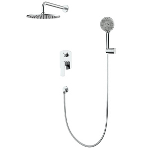 NEMO Prima Душевой комплект с верхним душем 25см., смесителем, ручным душем, держателем для душа и шлангом 150см., цвет: хром