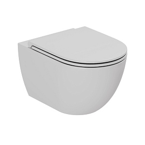 Azzurra Comoda Унитаз подвесной безободковый 51,5x36 см, c креплением, Easy Clean, 3L Water Saving, цвет: Cotton
