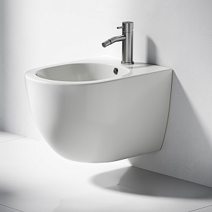 Dea Design Биде подвесное 36х52см, 1 отв., с крепежом, цвет: белый глянец