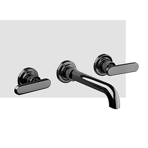 Fima Carlo Frattini Park Lane Смеситель для раковины, встраиваемый. на 3 отв. излив 15см., донный клапан click-clack, цвет: хром