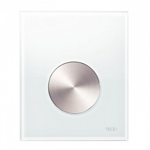 TECEloop Urinal Панель смыва, стекло белое, цвет: нержавеющая сталь