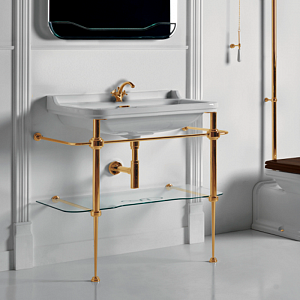 Waldorf Консоль с раковиной 100х55см, на 1 отв, напольная, цвет: консоли: oro (золото)