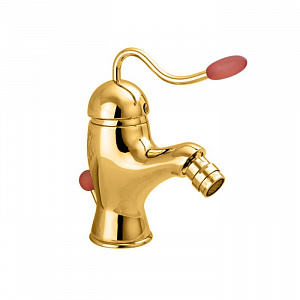 Nicolazzi Signal Смеситель для биде, на 1 отв, с донным клапаном, излив: 107 мм, цвет: золото
