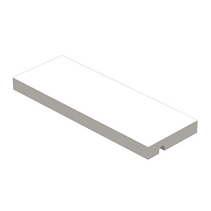 Ritmonio Brass Полочка L260 (для использования с прутком) из Solid Surface, цвет:  белый