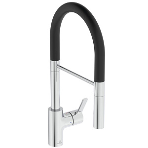 Ideal Standard Gusto Смеситель для кухни, на 1 отв., с высоким трубчатым вытяжным изливом R-типа, цвет: хром