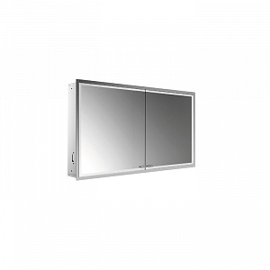 EMCO Prestige2 Зеркальный шкаф 66х121.5см., встраиваемый, LED-подсветка, 2 двери, 2 полки, розетка, без EMCO light system