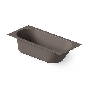Dea Design Ease Ванна 170х75хh58cм., встраиваемая, в комплекте ножки, интегр.слив/перелив в цвет ванны цвет grey brown