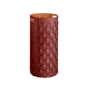 ADJ Круглая корзина для белья, D33x68 см., цвет: бордо/коньяк