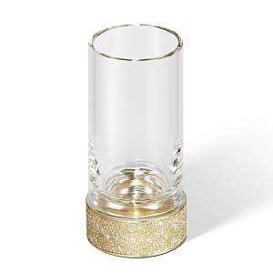Decor Walther Rocks SMG Стакан настольный, прозрачное стекло, с кристаллами Swarovski, цвет: золото матовое