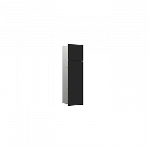 EMCO Asis Pure Модуль для унитаза, встраиваемый, ершик, Держатель бумаги, дверь левая, цвет: черный