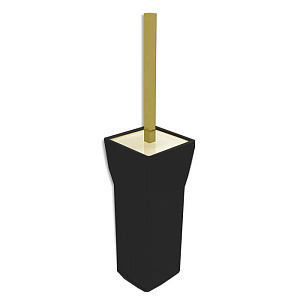 Bertocci Grace Туалетный ёршик, напольный/подвесной, цвет: черная керамика/золото