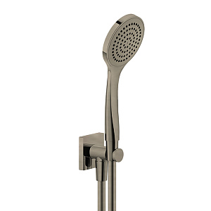 Gessi Emporio shower Душевой гарнитур, состоящий из вывода воды, держателя, шланга 1,5м и лейки, цвет: Finox Brushed Nickel