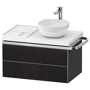 Duravit Aurena Тумба подвесная под раковину 78.4x80.2x49.2см, цвет: графит матовый/шпон черное дерево 