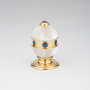 THG Amboise Lapis Lazuli Вентиль смесителя для раковины, вставки лазурит, цвет: полированное золото