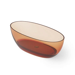 Dea Design Nature Ванна 170х80х55см., отдельностоящая, Glasstech, прозрачная смола, цвет: Sunset R1