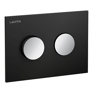Laufen INEO GROOVE Клавиша смыва, панель: черный матовый, клавиши: хром глянцевый