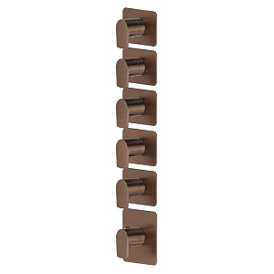 Newform Haka Смеситель для душа, термостатический, на 5 потоков, цвет: PVD brushed copper bronze