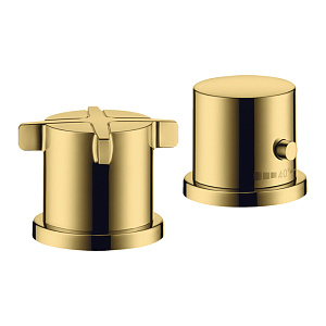 Axor Citterio E Смеситель для ванны, 2 отв., термостатический, цвет: полированное золото