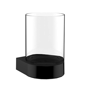 Emco Flow Стакан подвесной хрустальное стекло прозр., цвет черный
