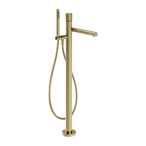 Gessi Incastri Смеситель для ванны, напольный, с ручным душем, цвет: Brass Brushed PVD