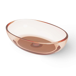 Dea Design Раковина 60х40х14.5/15.5см., накладная, без отв., цвет: brown copper