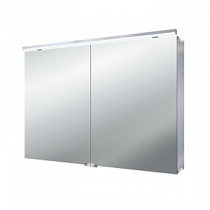 EMCO Pure Зеркальный шкаф 100х72.7см., LED-подсветка, 2 двери, 2 полки, розетка, без нижней подсветки