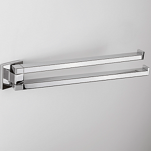 Colombo Basic Q Полотенцедержатель 33.4см, двойной поворотный, цвет: хром