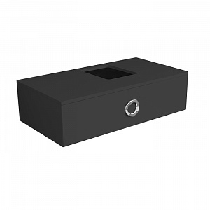 Simas Henges База под раковину подвесная 100x52xh27 см, с 1 ящиком, цвет: черный матовый