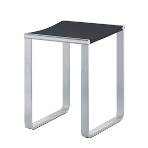 Keuco Plan Табурет для душа 365x340 мм пластик, допустимая нагрузка 100 кг цвет: алюминий анодир/dark grey