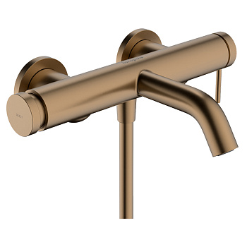Hansgrohe Tecturis S Однорычажный смеситель для ванны наружного монтажа, цвет: шлифованная бронза